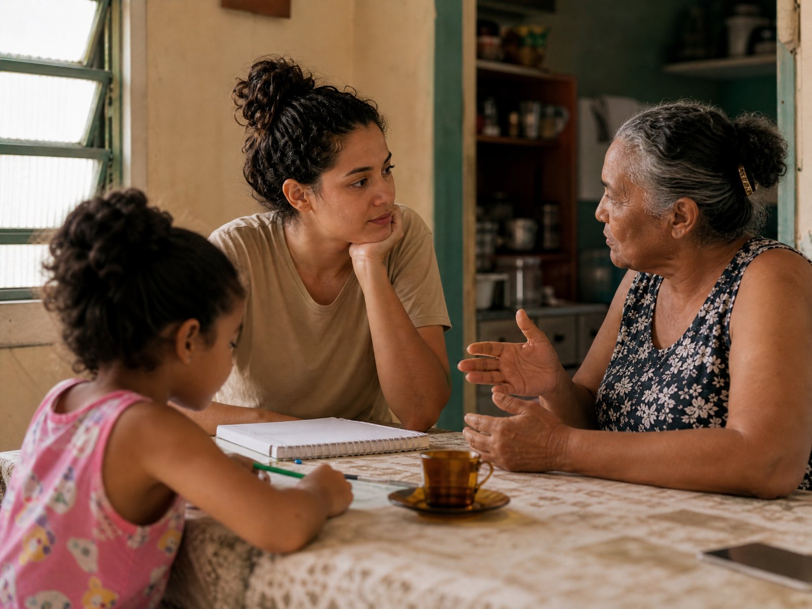 Cada história é ouvida com calma, na casa de quem precisa.